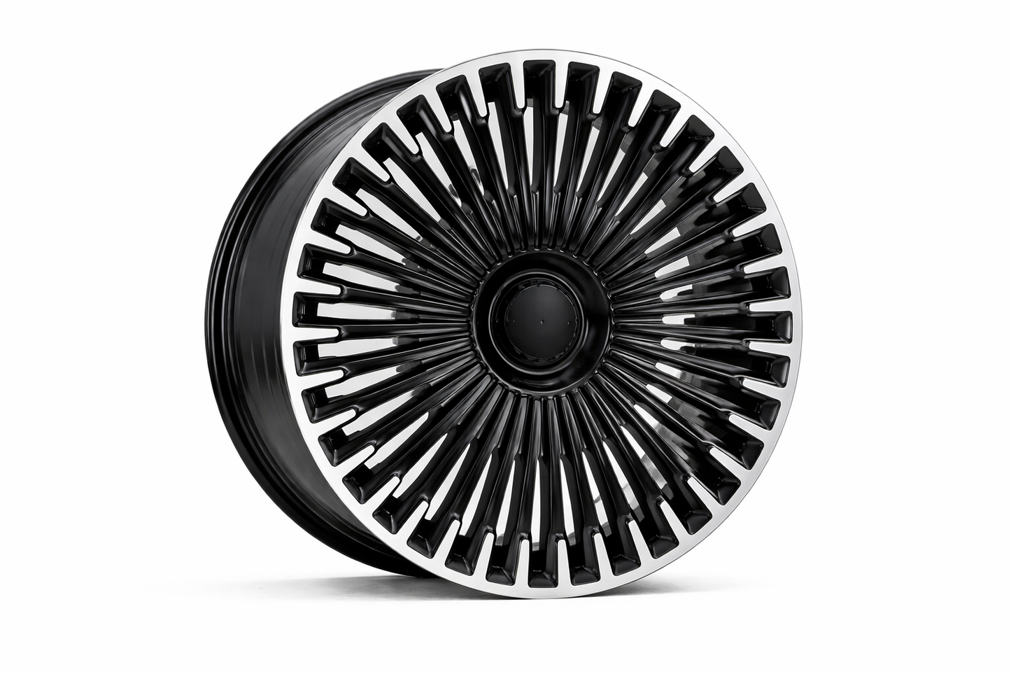 E829 Satin Black Machined Lip 20x9.5 ET35 5.112 - Square Set (4 Wheels)