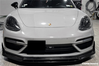 2017-2023 Porsche Panamera 971 4/4S/GTS/Turbo S OD Style Front Lip - Carbonado