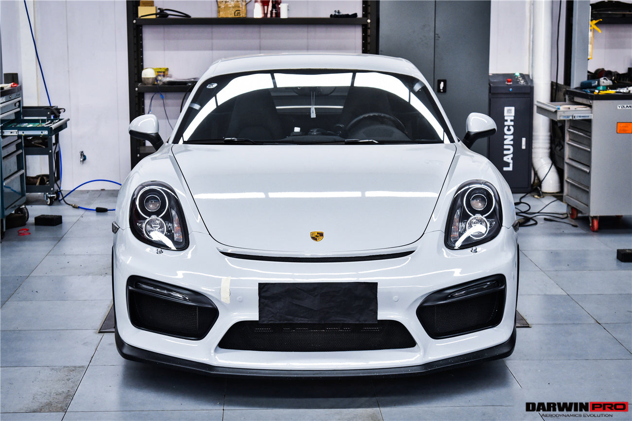 2012-2016 Porsche 981 Boxster/Cayman GT4 Style Front Bumper - DarwinPRO Aerodynamics