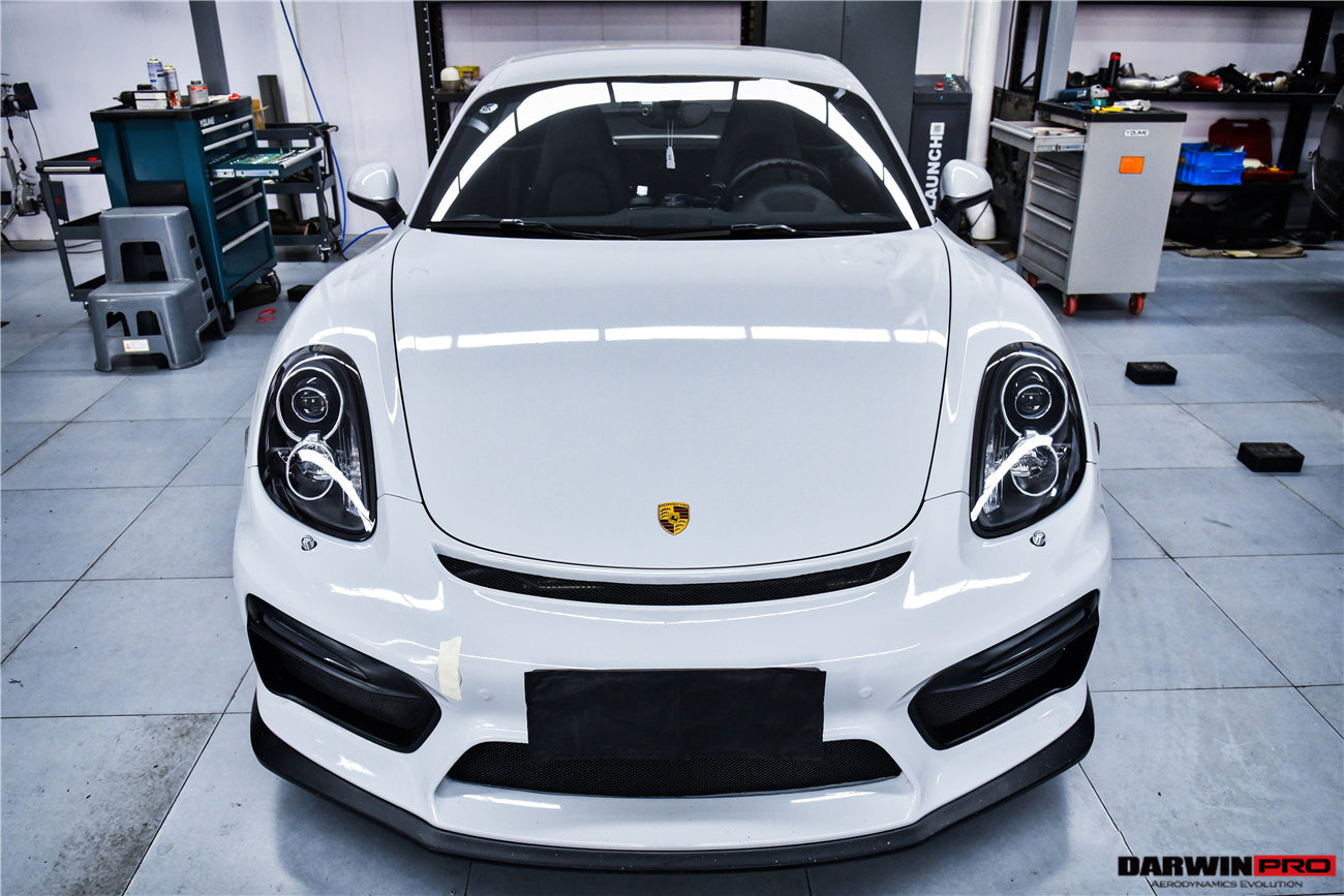 2012-2016 Porsche 981 Boxster/Cayman GT4 Style Front Bumper - DarwinPRO Aerodynamics