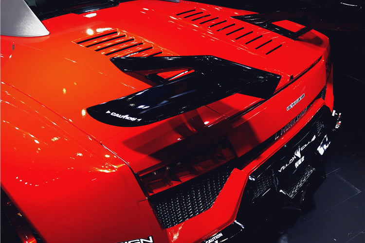 2009-2014 Lamborghini Gallardo Coupe Only IRON Style Trunk Spoiler - DarwinPRO Aerodynamics