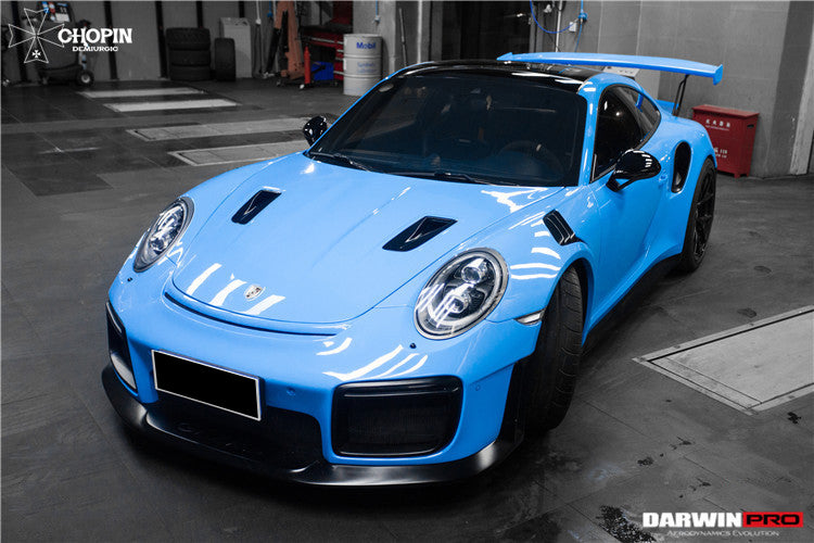 2013-2019 Porsche 911 991 Turbo S GT2RS Style Partial Carbon Fiber Front Bumper and Fender - DarwinPRO Aerodynamics