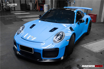 2013-2019 Porsche 911 991 Turbo S GT2RS Style Partial Carbon Fiber Front Bumper and Fender - DarwinPRO Aerodynamics