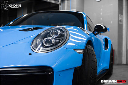 2013-2019 Porsche 911 991 Turbo/S GT2RS Style Partial Carbon Fiber Front Bumper and Fender - DarwinPRO Aerodynamics