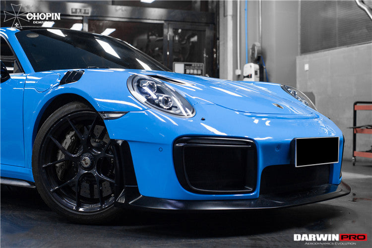 2013-2019 Porsche 911 991 Turbo S GT2RS Style Partial Carbon Fiber Front Bumper and Fender - DarwinPRO Aerodynamics