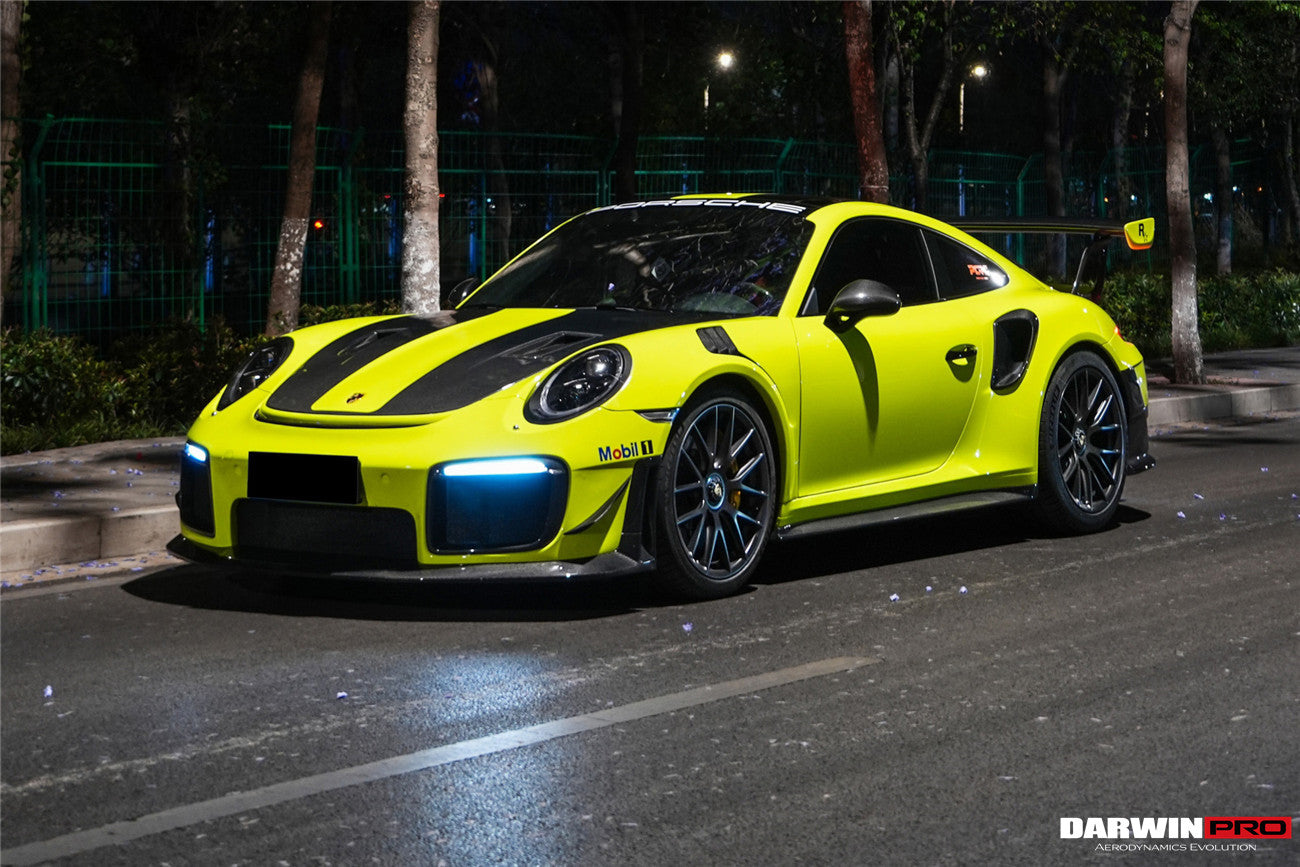 2013-2019 Porsche 911 991 Turbo/S GT2RS Style Partial Carbon Fiber Front Bumper and Fender - DarwinPRO Aerodynamics