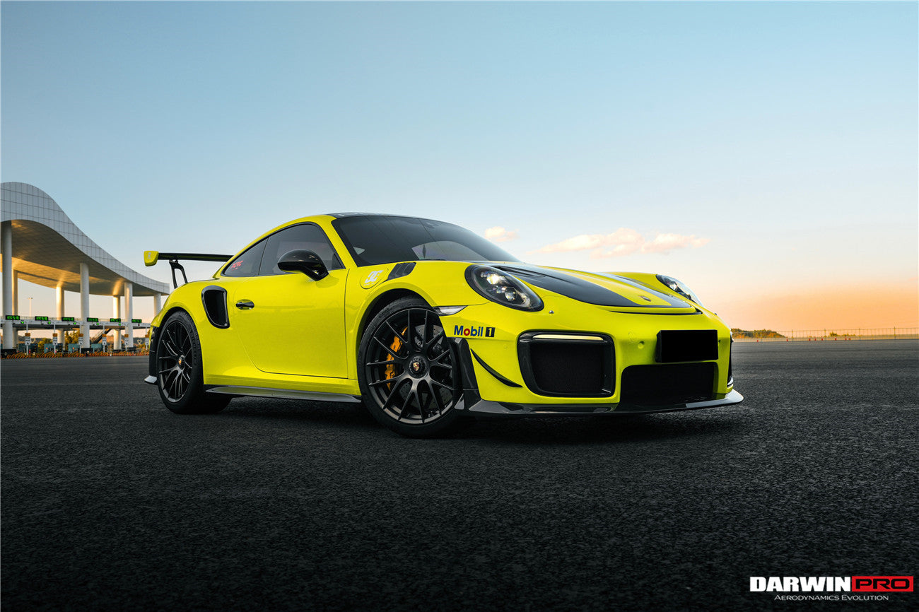 2013-2019 Porsche 911 991 Turbo/S GT2RS Style Partial Carbon Fiber Front Bumper and Fender - DarwinPRO Aerodynamics