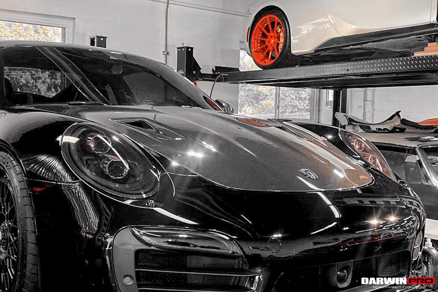 2013-2019 Porsche  991 991.1 & 991.2 Carrera, Turbo, C2, C2S, C4, C4S, Targa, GT3 GT2RS-Style Carbon Fiber Hood - DarwinPRO Aerodynamics