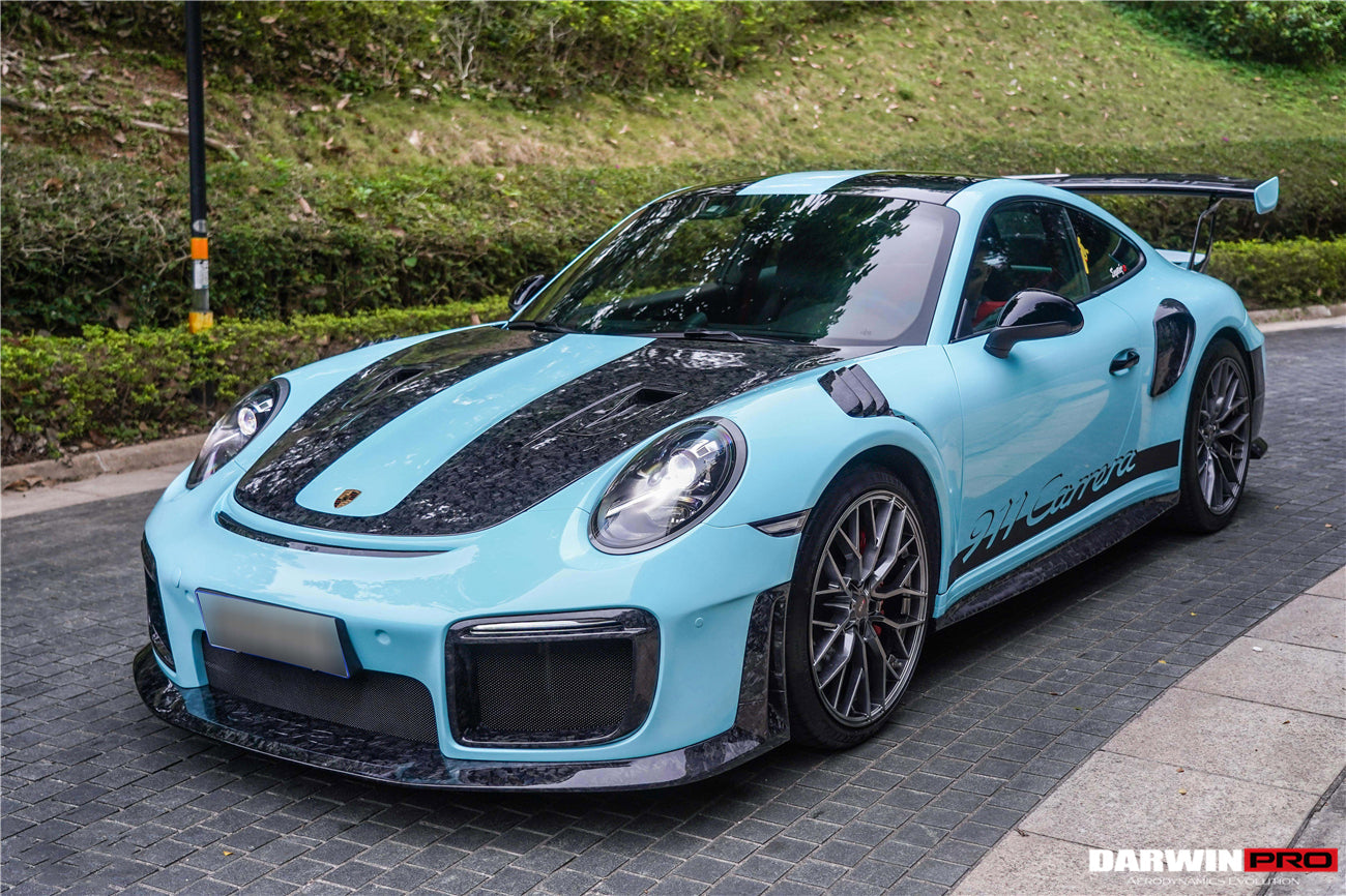 2016-2018 Porsche 911 991.2 Carrera/Targa 4/4S GT2RS Style Carbon Fiber Quarter Panel Side Scoops - DarwinPRO Aerodynamics