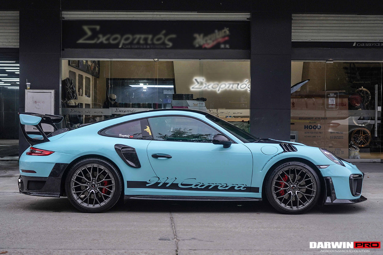 2016-2018 Porsche 911 991.2 Carrera/Targa 4/4S GT2RS Style Carbon Fiber Quarter Panel Side Scoops - DarwinPRO Aerodynamics