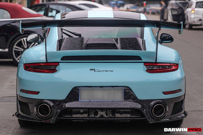 2016-2019 Porsche 911 991.2 Carrera /S GT2RS Style Partial Carbon Fiber Rear Bumper - DarwinPRO Aerodynamics