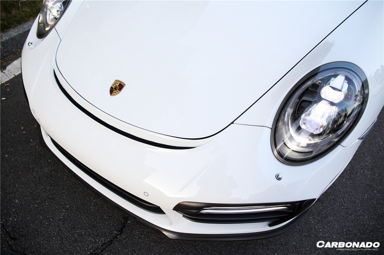 2016-2019 Porsche 911 991.2 Turbo/S TP Style Front Bumper - Carbonado