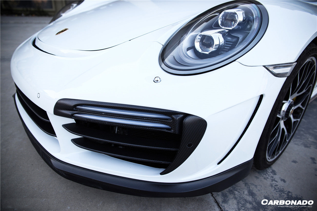 2016-2019 Porsche 911 991.2 Turbo/S TP Style Front Bumper - Carbonado