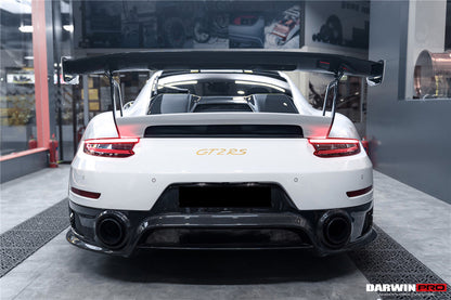 2013-2019 Porsche 911 991 Turbo/S GT2RS Style Partial Carbon Fiber Rear Bumper - DarwinPRO Aerodynamics