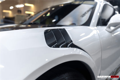 2013-2019 Porsche 911 991 Turbo/S GT2RS Style Partial Carbon Fiber Front Bumper and Fender - DarwinPRO Aerodynamics