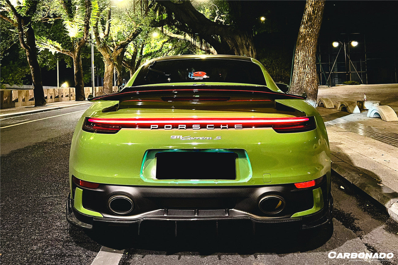 2019-2023 Porsche 911 992 Carrera/Targa S/4/4S SD-Sport Design Rear Lip (Dont Fit Normal Bumper) - Carbonado
