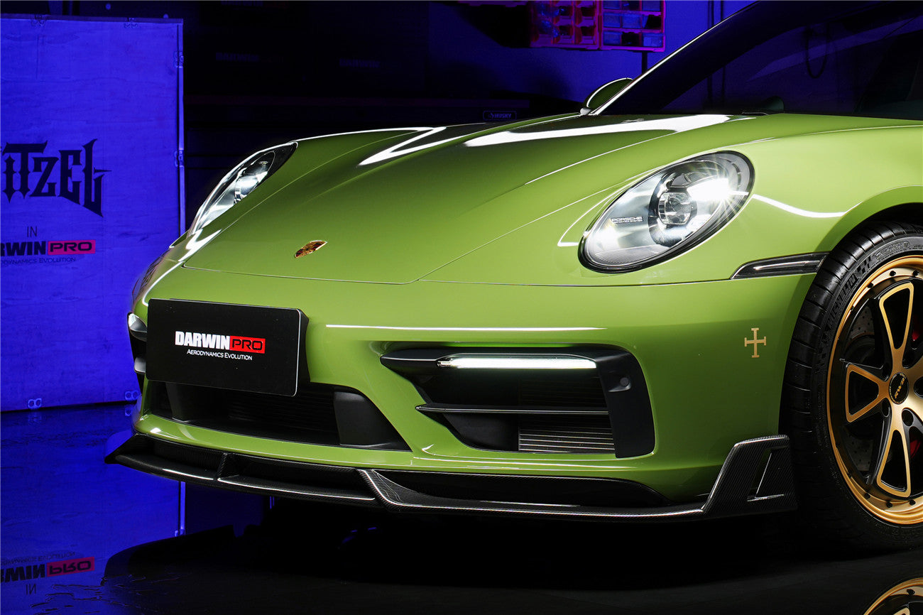 2019-2023 Porsche 911 992 Carrera/Targa S/4/4S SD-Sport Design Modl BKSS Style Front Lip - DarwinPRO Aerodynamics