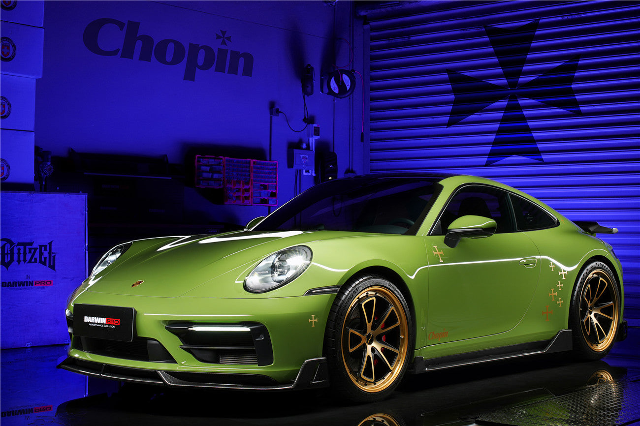 2019-2023 Porsche 911 992 Carrera/Targa S/4/4S SD-Sport Design Modl BKSS Style Front Lip - DarwinPRO Aerodynamics