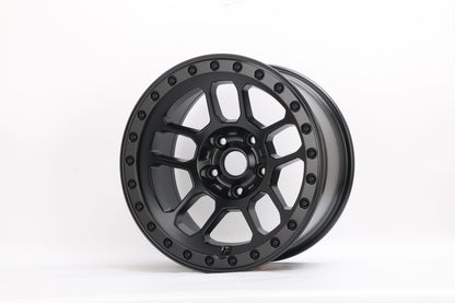 E995 Satin Black 17x9 ET-10 5.127 – (Square Set of 4)