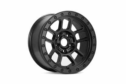 E995 Satin Black 17x9 ET-10 5.127 – (Square Set of 4)