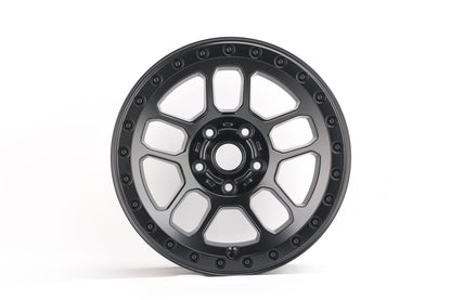E995 Satin Black 17x9 ET-10 5.127 – (Square Set of 4)