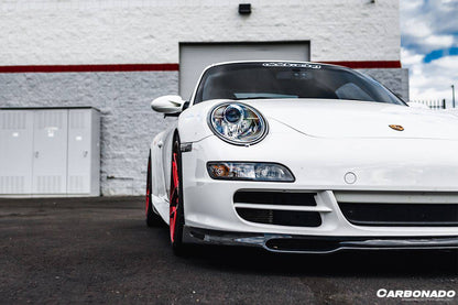 2005-2008 Porsche 911 997.1 Carrera S EM Style Carbon Fiber Front Lip - Carbonado
