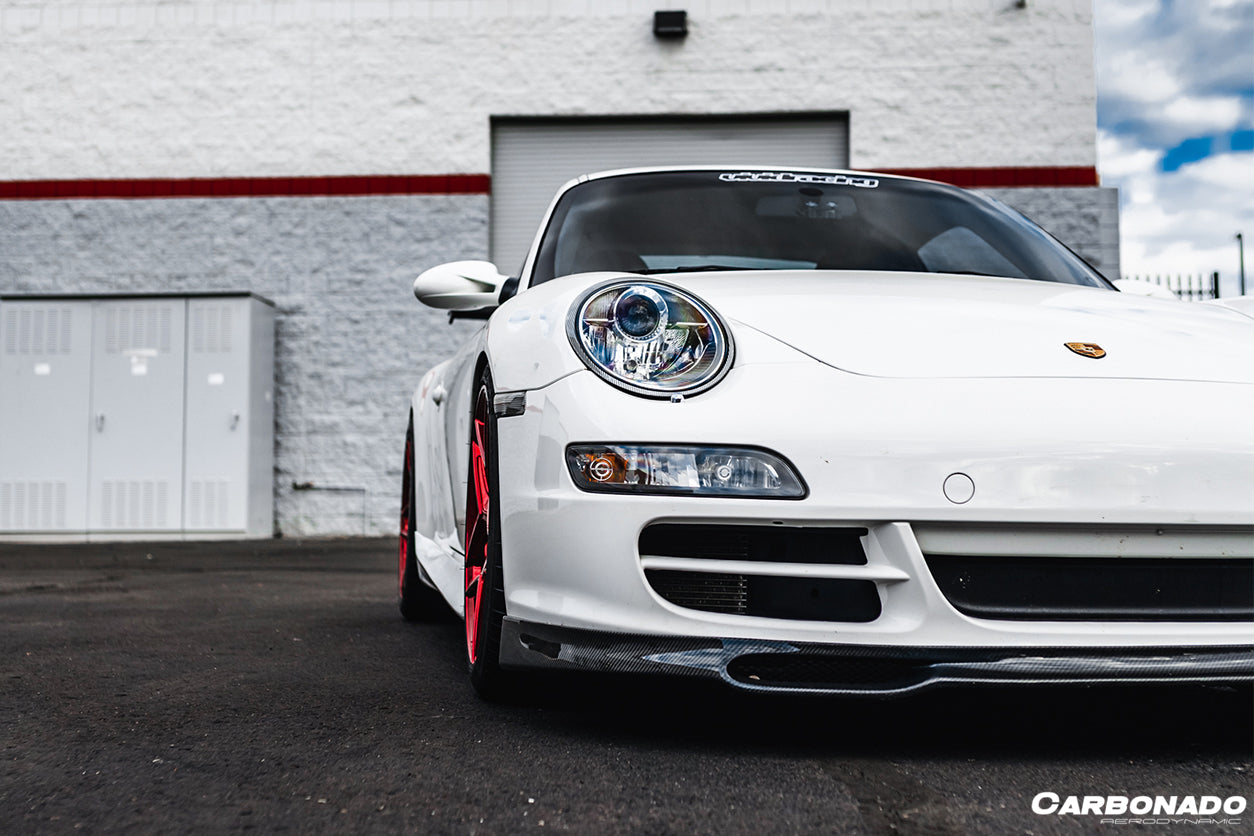 2005-2008 Porsche 911 997.1 Carrera/S/4S EM Style Front Lip - Carbonado