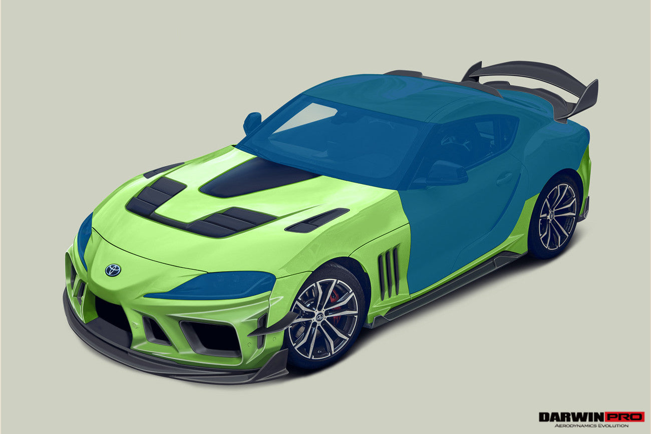2019-UP Toyota GR Supra (J29/DB) A90 A91 BKSSII Style Part Carbon Fiber Side Skirts & Fender - DarwinPRO Aerodynamics