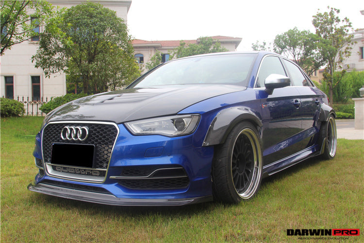 2013-2016 Audi S3/ A3 Sline Sedan BKSS Style Front Lip with Under Board - DarwinPRO Aerodynamics