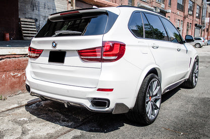 2014-2018 BMW X5 F15 MP Style Carbon Fiber Rear Cap Splitters (MT ONLY) - Carbonado