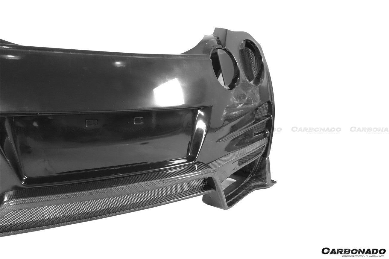 2008-2022 Nissan GTR R35 CBA/DBA/EBA TS Style Rear Bumper w/ Diffuser & Fins - Carbonado