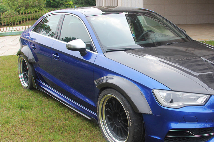 2013-2016 Audi S3/ A3 Sline Sedan BKSS Style Wide Fender Flare - DarwinPRO Aerodynamics
