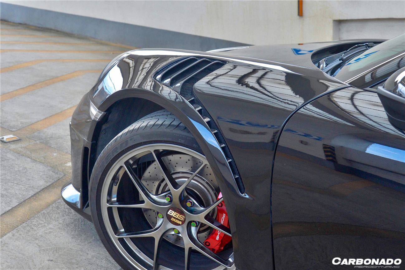 2013-2019 Porsche 991 Turbo/S GT2RS Style Front Bumper and Fender - Carbonado Aero