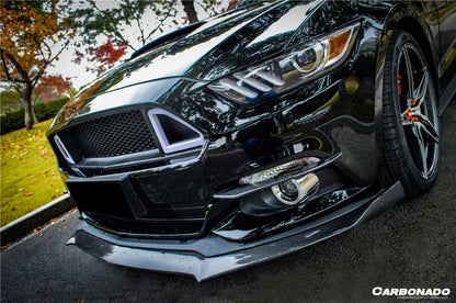 2014-2017 Ford Mustang Rsh Style Carbon Fiber Front Lip - Carbonado