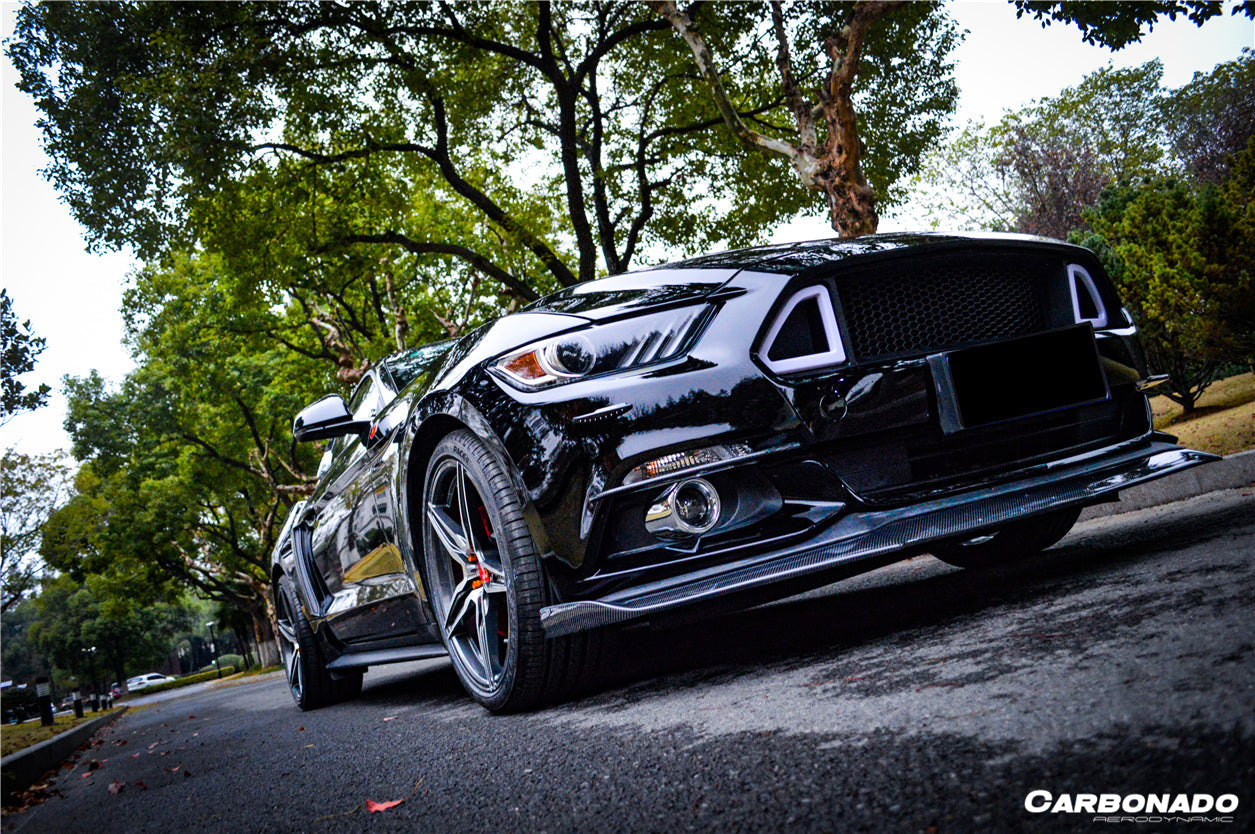 2014-2017 Ford Mustang Rsh Style Carbon Fiber Front Lip - Carbonado
