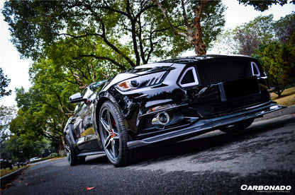 2014-2017 Ford Mustang Rsh Style Carbon Fiber Front Lip - Carbonado