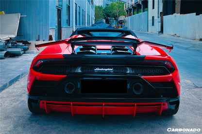 2015-2020 Lamborghini Huracan LP610/LP580 MD Style Carbon Fiber Trunk Spoiler w/ Base - Carbonado