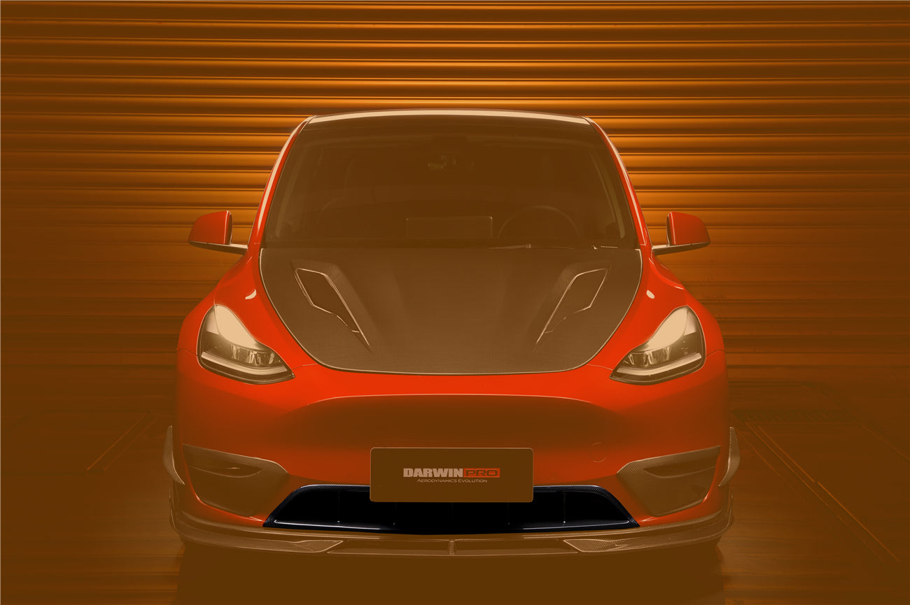 2020-2023 Tesla Model Y IMP Performance Carbon Fiber Front Bumper Grill - DarwinPRO Aerodynamics
