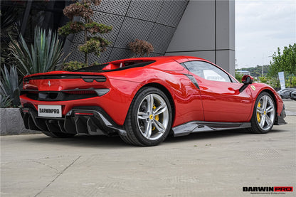 DarwinPRO 2022-2026 Ferrari 296 GTB & GTS Type F171 iMP Style Carbon Fiber Rear Diffuser With Undertray - DarwinPRO Aerodynamics