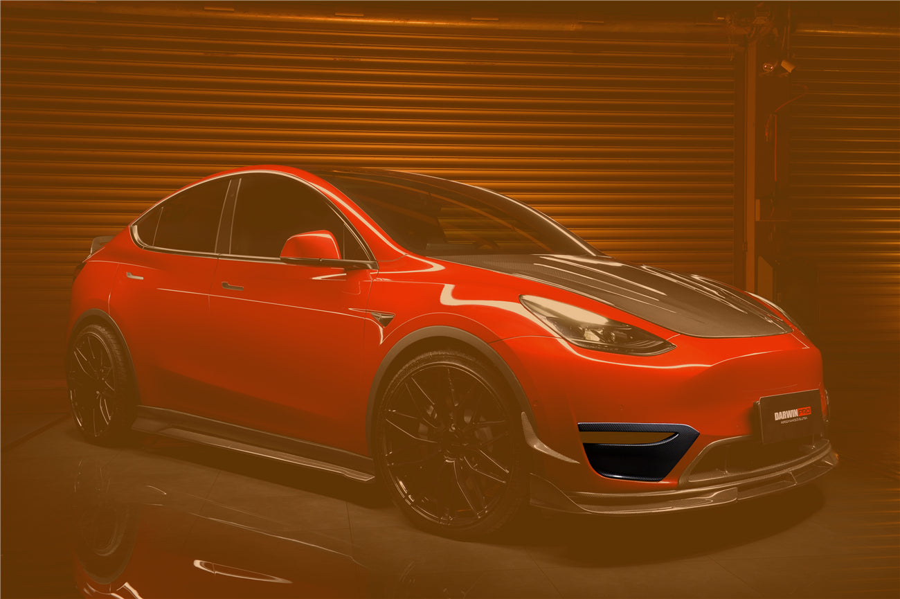 2020-2023 Tesla Model Y IMP Performance Carbon Fiber Day Running Light Cover - DarwinPRO Aerodynamics