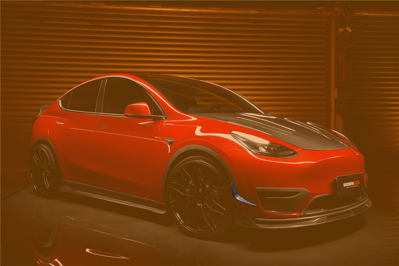 2020-2023 Tesla Model Y IMP Performance Carbon Fiber Front Canards - DarwinPRO Aerodynamics