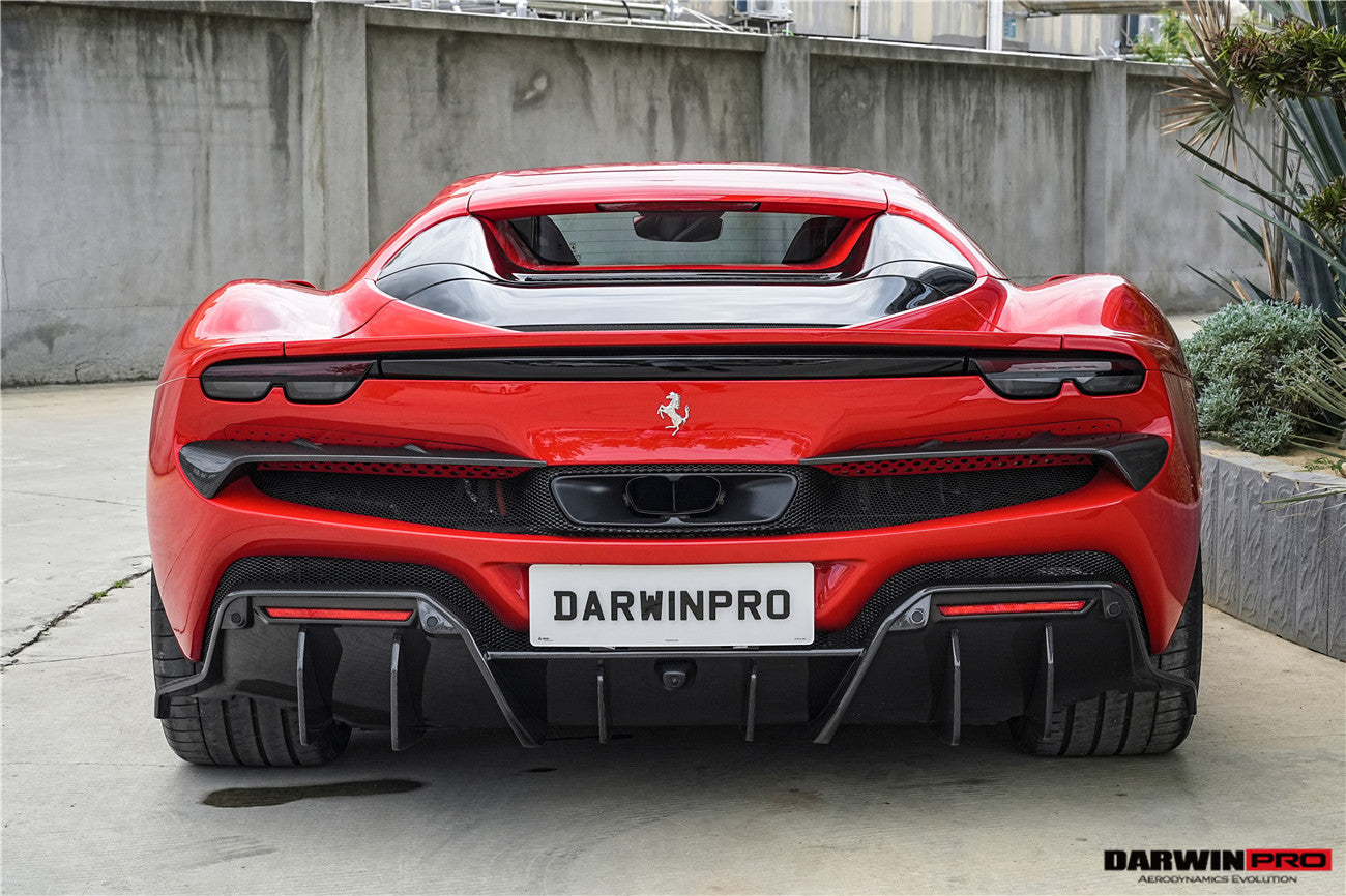 DarwinPRO 2022-2026 Ferrari 296 GTB & GTS Type F171 iMP Style Carbon Fiber Rear Diffuser With Undertray - DarwinPRO Aerodynamics