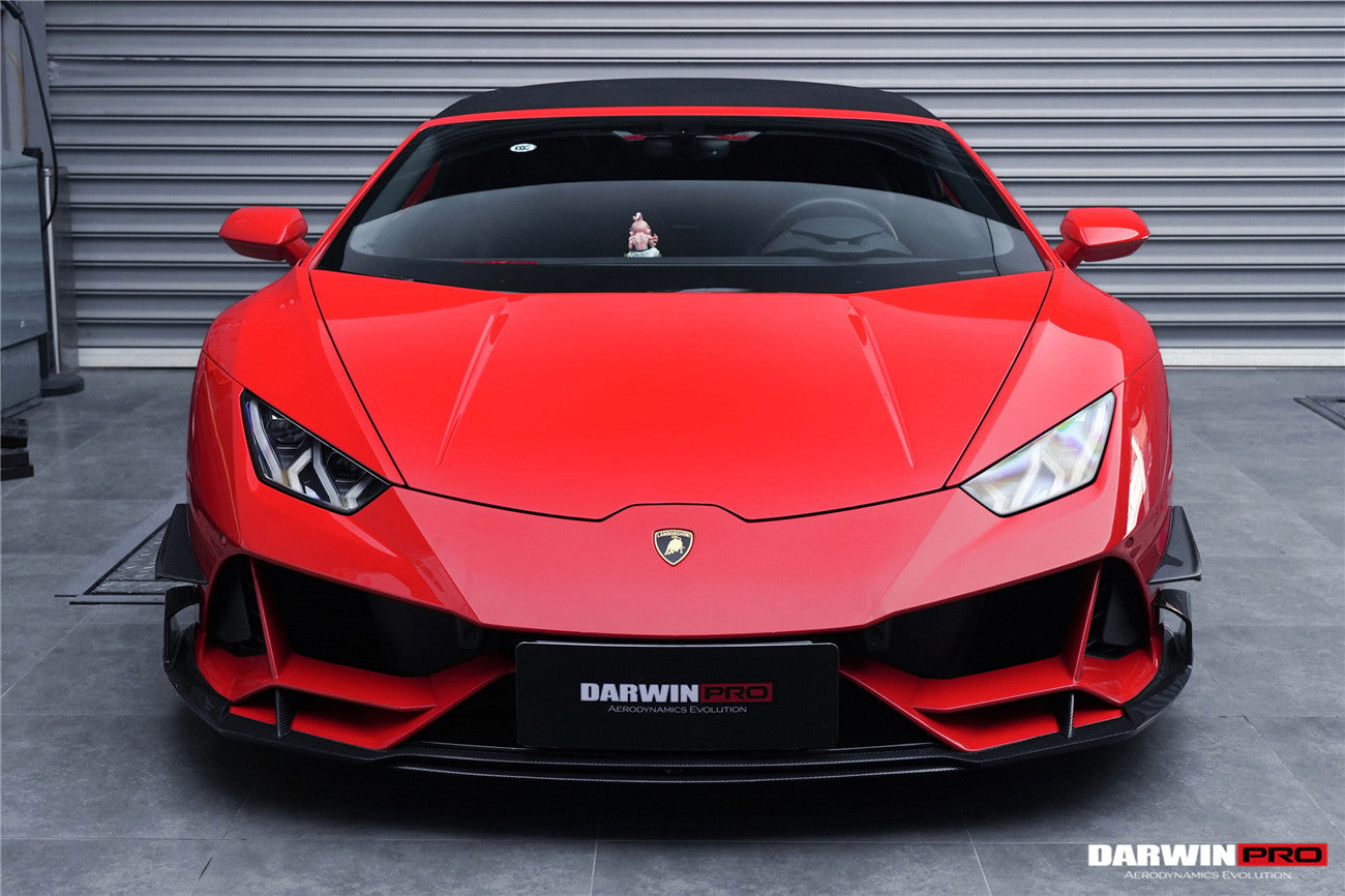 2019-2022 Lamborghini Huracan EVO 4WD ONLY BKSS Style Carbon Front Bumper Canards - DarwinPRO Aerodynamics
