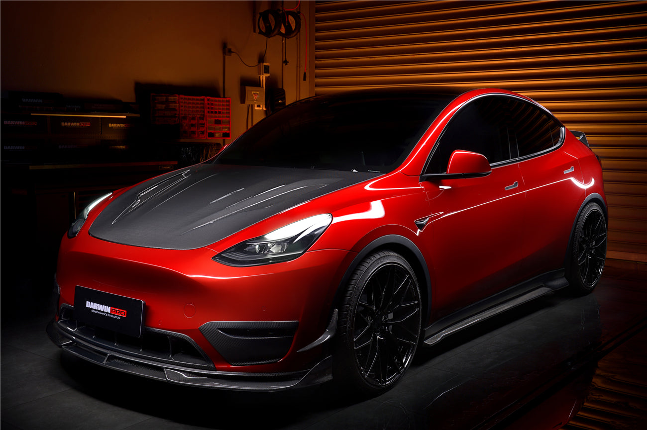 2020-2023 Tesla Model Y IMP Performance Carbon Fiber Front Canards - DarwinPRO Aerodynamics