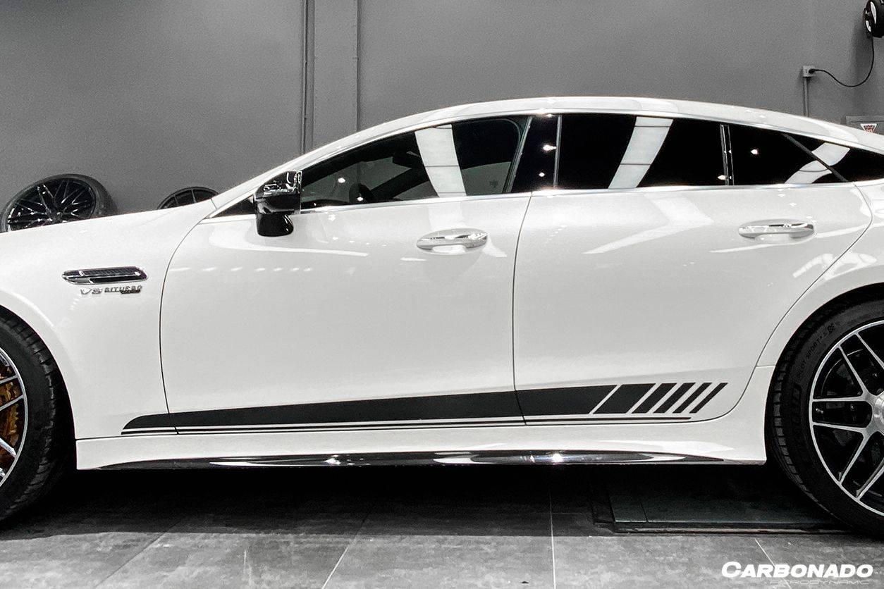 2019-2023 Mercedes Benz AMG GT63/S 4Door Coupe X290 OEM Style Carbon Fiber Side Skirts - Carbonado Aero