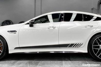 2019-2023 Mercedes Benz AMG GT63/S 4Door Coupe X290 OEM Style Carbon Fiber Side Skirts - Carbonado Aero