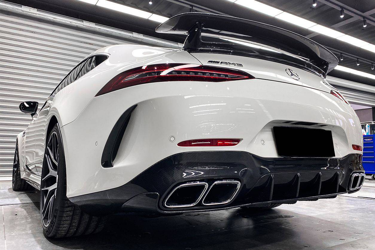 2019-2023 Mercedes Benz AMG GT63/S 4Door Coupe X290 OEM Style Carbon Fiber Rear Diffuser - Carbonado