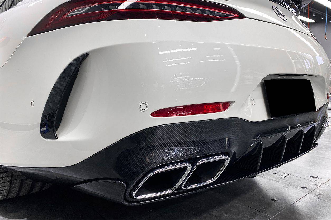 2019-2023 Mercedes Benz AMG GT63/S 4Door Coupe X290 OEM Style Carbon Fiber Rear Canards - Carbonado
