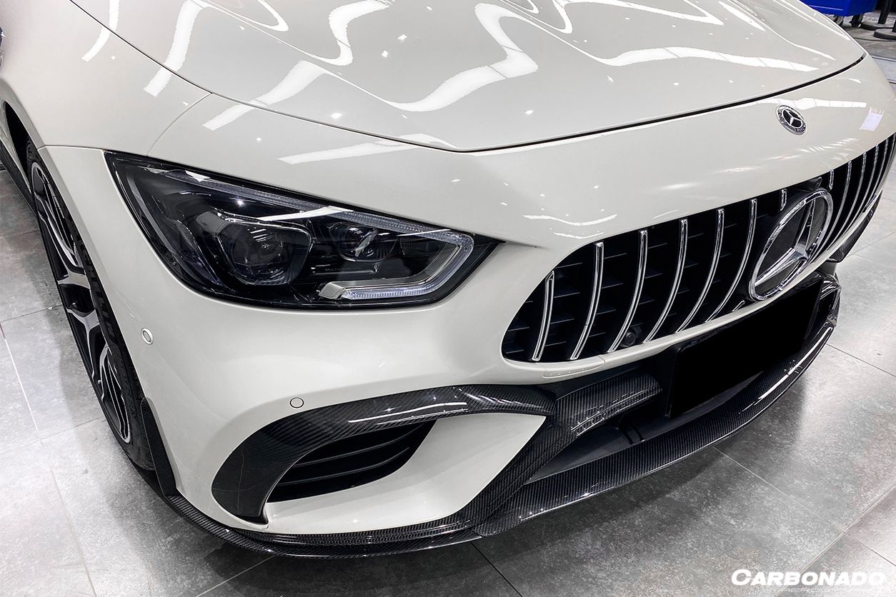 2019-2023 Mercedes Benz AMG GT63/S 4Door Coupe X290 OEM Style Carbon Fiber Front Lip - Carbonado Aero