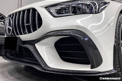 2019-2023 Mercedes Benz AMG GT63/S 4Door Coupe X290 OEM Style Carbon Fiber Front Lip - Carbonado Aero